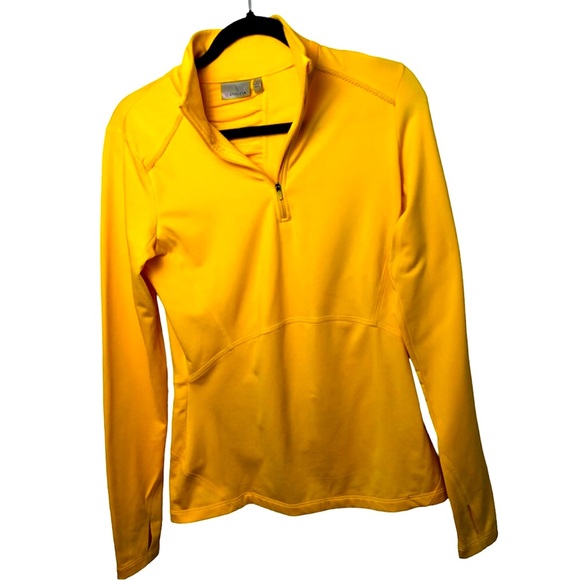 Athleta Shirt Size Small GUC Thumbholes, 1/4 Zipper, Pocket in Back - Picture 7 of 7
